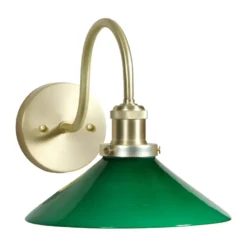 August vägglampa, Grön-mässing