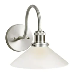 August vägglampa, Opal-krom