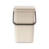 Avfallshink Sort & Go 25L, Soft Beige