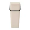 Avfallshink Sort & Go 40L, Soft Beige