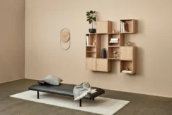 A-Wall väggklocka 41x76 cm, Oak-brass