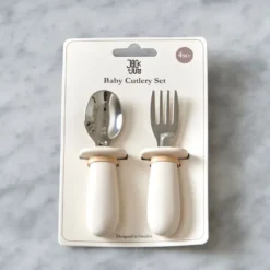 Baby bestickset 2 delar, Cream