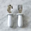 Baby bestickset 2 delar, Glacier grey