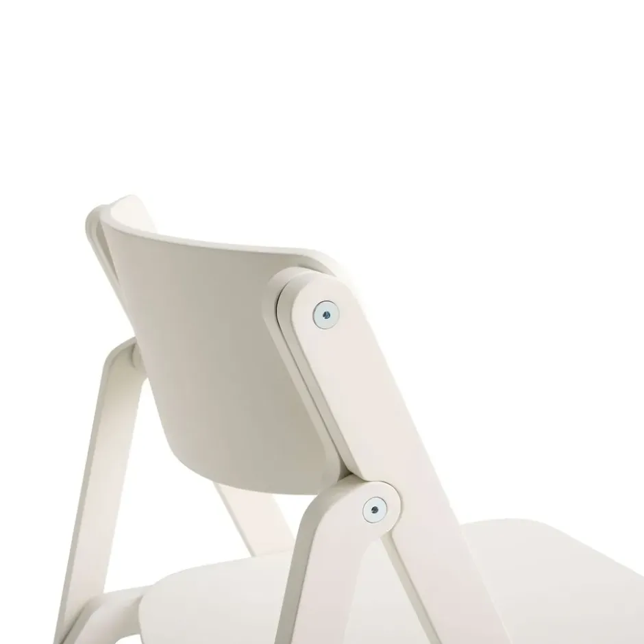 Backflip Chair stol, Cream white lackerad bok