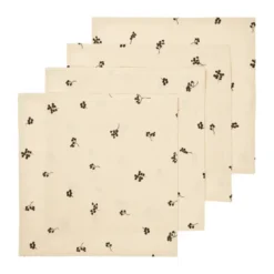 Baies bomullsservett 40x40 cm 4-pack, Natural-dark chocolate