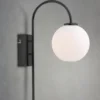 Ballon vägglampa, svart