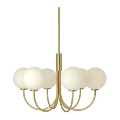 Ballon ljuskrona, Satin brass, Ø60 cm