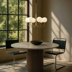 Ballon ljuskrona, Satin brass, Ø60 cm