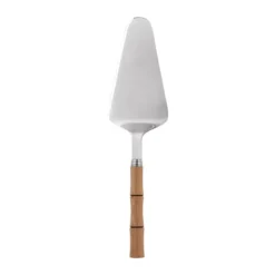 Bamboo shape tårtspade 25 cm, Light wood laminated