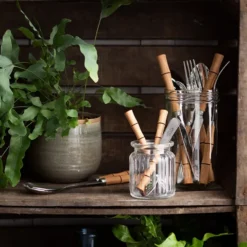 Bambou matkniv, Natural wood