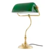 Bankirlampa bordslampa, Mässing-grön