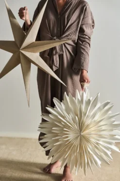 Bare adventsstjärna natur, 80 cm