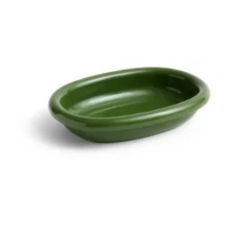 Barro ovalt serveringsfat, Green, small 20x27,5 cm