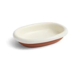 Barro ovalt serveringsfat, Off-white, small 20x27,5 cm