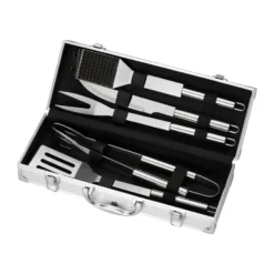 BBQ grillset, Rostfritt stål, 5 delar, presentlåda