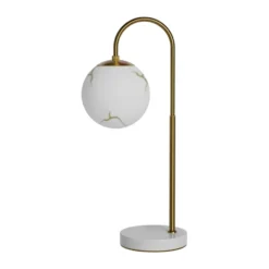 Bellagio bordslampa 60 cm, Mässing-vit