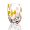 Big Confetti dricksglas 25 cl, Rosa-gul-turkos