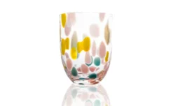 Big Confetti dricksglas 25 cl, Rosa-gul-turkos