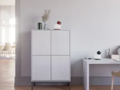 Bird bordslampa 21,5 cm, Mörkröd-sand-opalglas