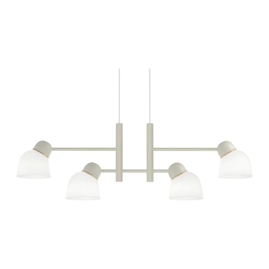 Bird pendel 119,3 cm, Sand-mässing-opalglas