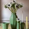 Birgit vas/ljuslykta 14 cm, Olive