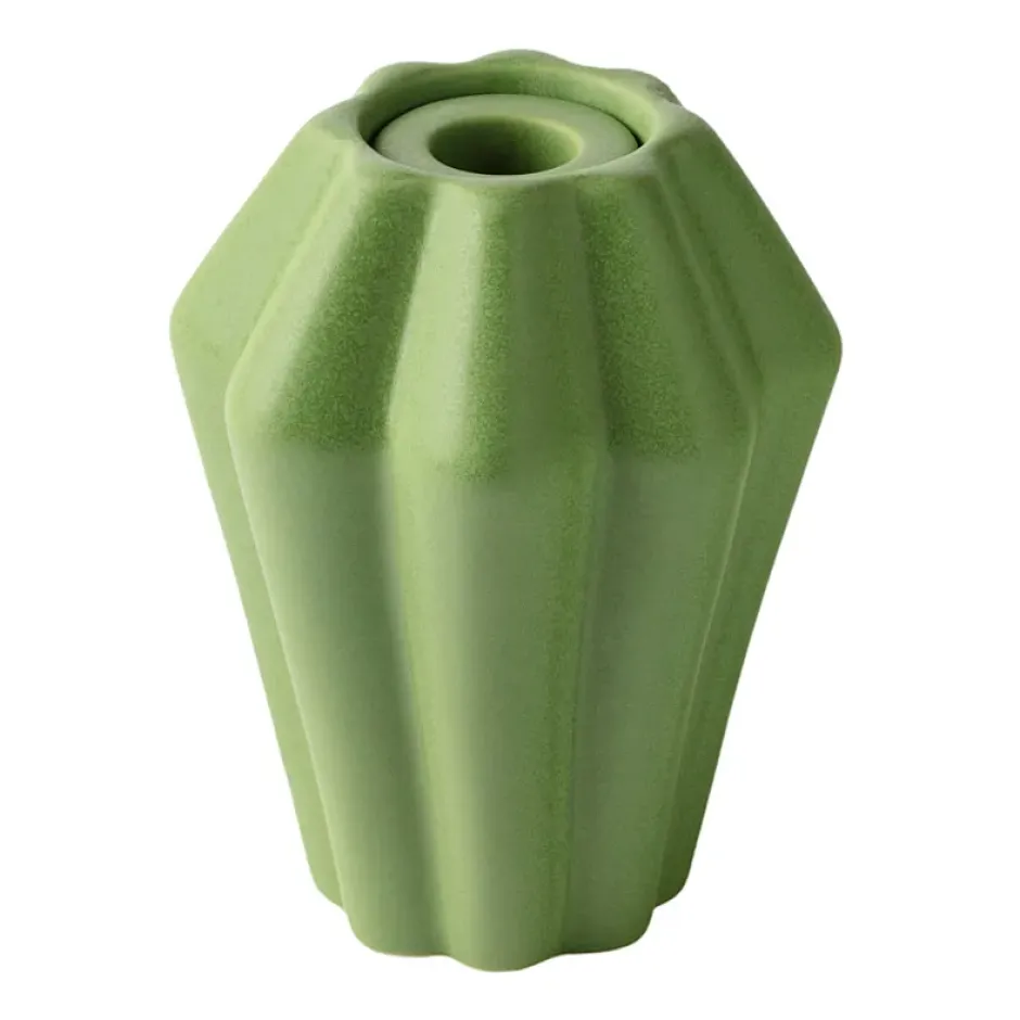 Birgit vas/ljuslykta 14 cm, Olive