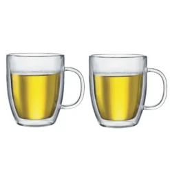 Bistro dubbelväggigt glas med handtag 2-pack, 45 cl