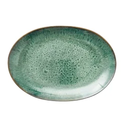 Bitz fat ovalt 25x36 cm, Svart-grön