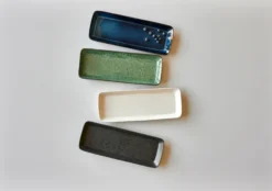 Bitz serveringsfat 38x14 cm, Svart-grön