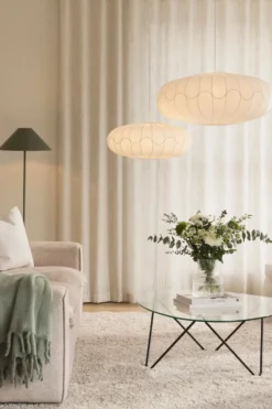 Bladverk lampskärm Ø50 cm, Vit