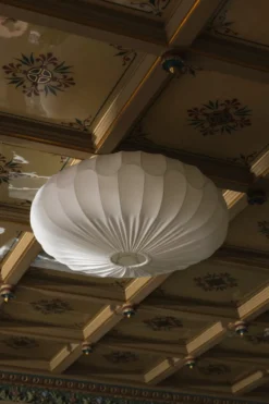 Bladverk plafond, Vit, Ø70x30 cm