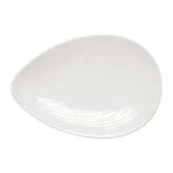 Blå eld serveringsfat, Vit, 20x29 cm