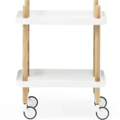 Block bord, vit