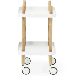 Block bord, vit