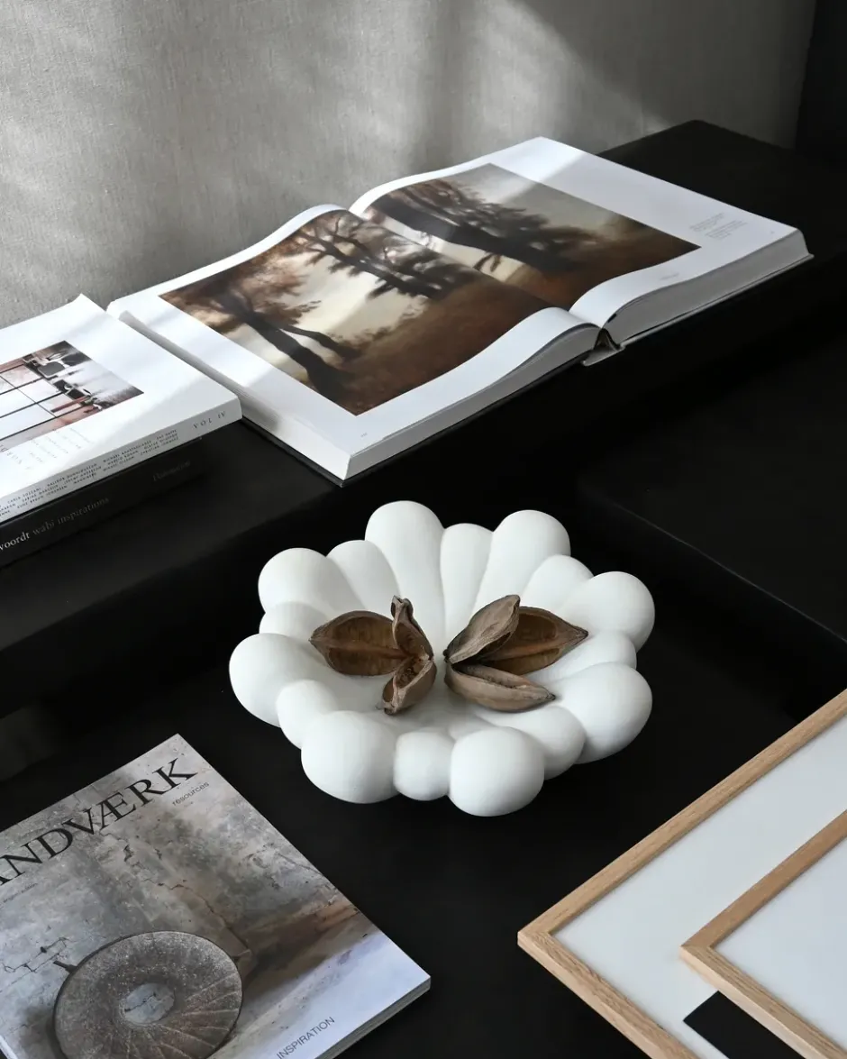 Bloom Tray skål medio Ø28,5 cm, Bone white