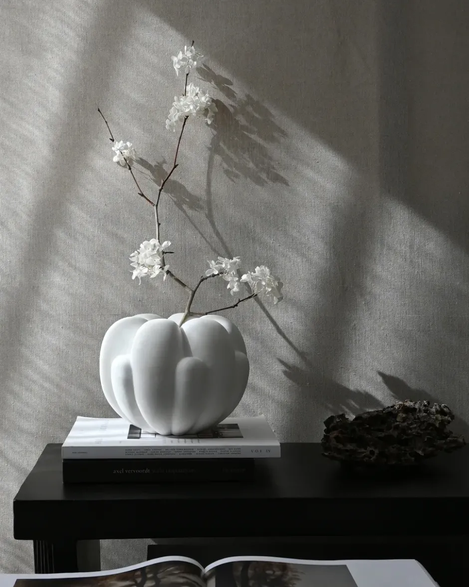 Bloom vas petit 22,5x24 cm, Bone white
