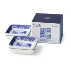 Blue Italian fat 8x8 cm 4-pack, Blå-vit