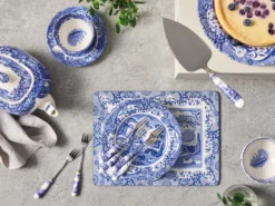 Blue Italian tårtspade 25 cm, Keramik-rostfritt stål