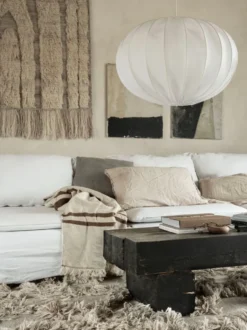 Boll 65 linen lampskärm, White