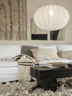 Boll 65 linen lampskärm, White