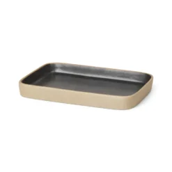 Bon dekorationsbricka liten, Beige-svart