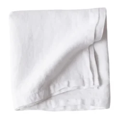 Bordsduk linne 175x175 cm, Bleached White