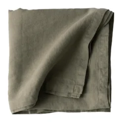 Bordsduk linne 175x175 cm, Olive