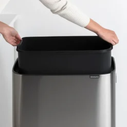 Bo touch bin high 60 L, Mattborstat stål