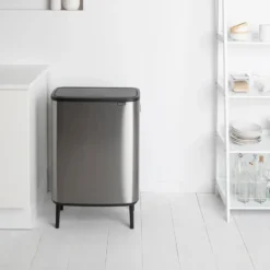 Bo touch bin high 60 L, Mattborstat stål