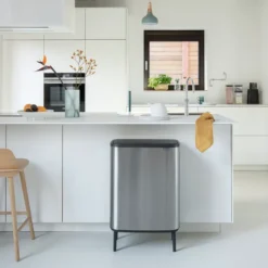 Bo touch bin high 60 L, Mattborstat stål