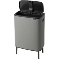Bo touch bin high 60 L, Mineral concrete grey