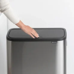 Bo touch bin high 2x30 L, Mattborstat stål