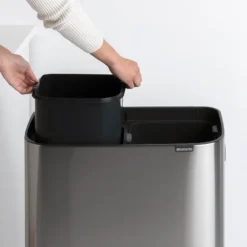 Bo touch bin high 2x30 L, Mattborstat stål