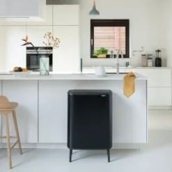 Bo touch bin high 2x30 L, Matt svart